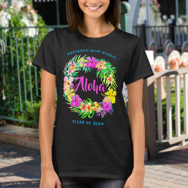 Aloha Tropical Hawaiian Luau Studenten T Shirt