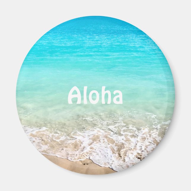 Aloha Tropical Hawaiian Ocean Magnet (Framsidan)