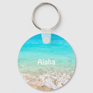 Aloha Tropical Hawaiian Ocean Nyckelring