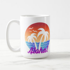 Aloha - Tropical Hawaiian Sunset Kaffemugg
