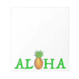 ALOHA Tropical Island Hawaiian Pineapple Antecknin Anteckningsblock