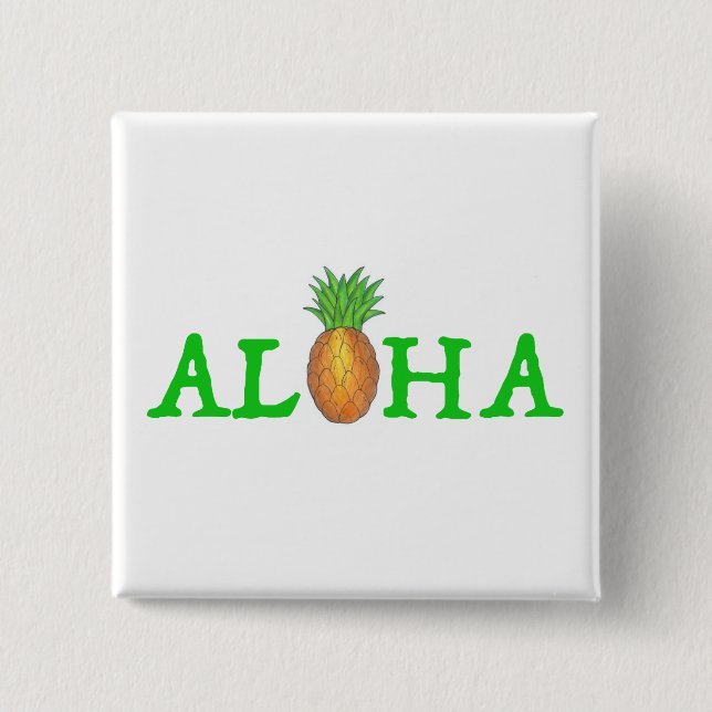 ALOHA Tropical Island Hawaiian Pineapple Fruit Knapp (Framsida)