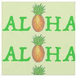 ALOHA Tropical Island Hawaiian Pineapple Grönt Tyg