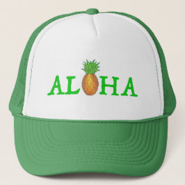 ALOHA Tropical Island Hawaiian Pineapple Hat Keps
