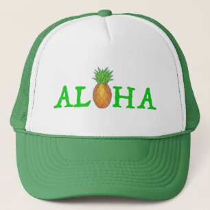 ALOHA Tropical Island Hawaiian Pineapple Hat Keps