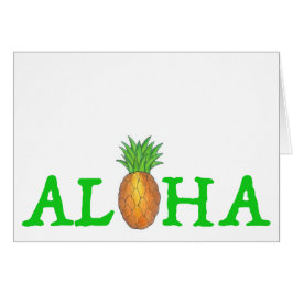 ALOHA Tropical Island Hawaiian Pineapple Hawaii Hälsningskort