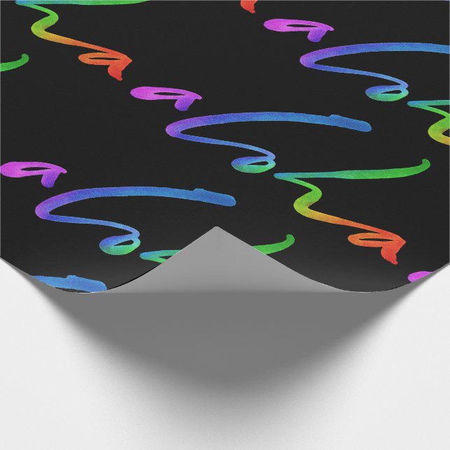 Aloha - Tropical Lettering Black - Hawaii Hawai'i Presentpapper (Hörn)