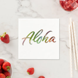 Aloha - Tropical Lettering - Hawaii Hawai'i Nature Pappersservett