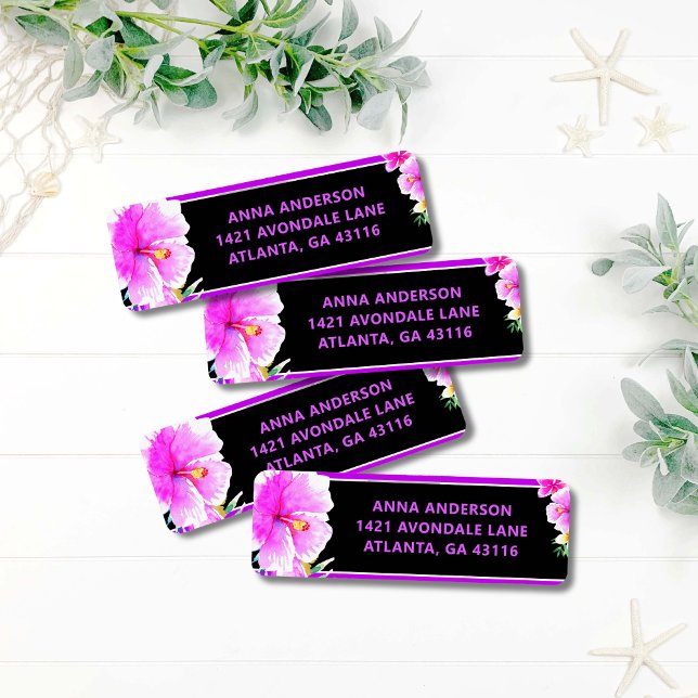 Aloha Tropical Luau-Examen Returadress Returadress Etikett (Skapare uppladdad)