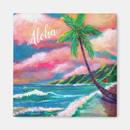 Aloha Tropical Na Pali Kusten i Kauai Magnet