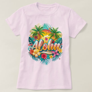 Aloha Tropical Paradise - Vibrant Hawaiian T Shirt