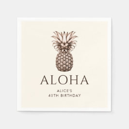Aloha Tropical party med ananas Pappersservett
