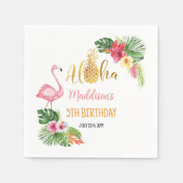Aloha! Tropical Pineapple Birthday LUAU Party Pappersservett