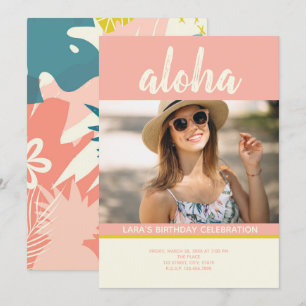 Aloha Tropical Pineapple Photo Inbjudningar