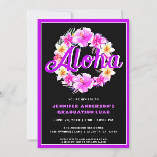 Aloha Tropical Studenten Luau Party Inbjudningar