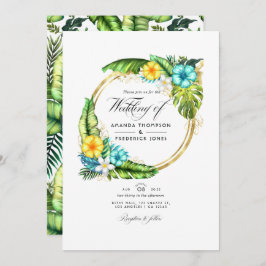 Aloha Tropical Summer Beach Wedding Photo Inbjudningar