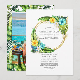 Aloha Tropical Summer Firande of Life Photo Inbjudningar