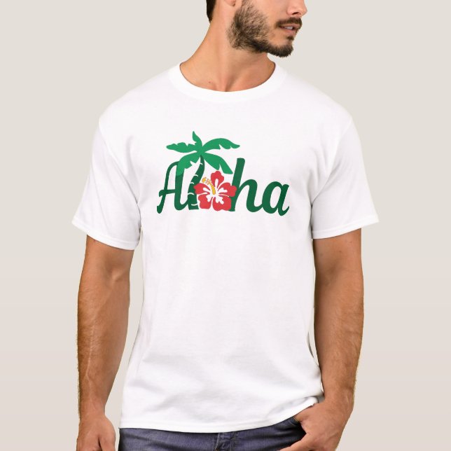 Aloha Tropical T Shirt (Framsida)