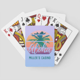 Aloha Tropical Vintage Ditt namn kasino Casinokort
