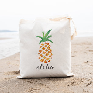Aloha Tropical Watercolor Pineapple Tygkasse