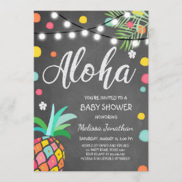 Aloha tropisk baby showerinbjudan Hawaii Luau Inbjudningar