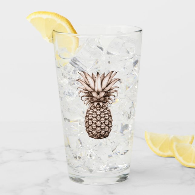 Aloha tropisk fest med ananas glaskopp (Framsida Ice)