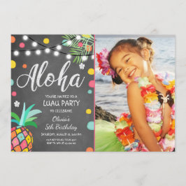 Aloha tropisk födelsedagsfestinbjudan Hawaii Luau Inbjudningar