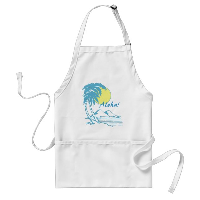 Aloha tropisk hawaiansk design förkläde (Framsidan)