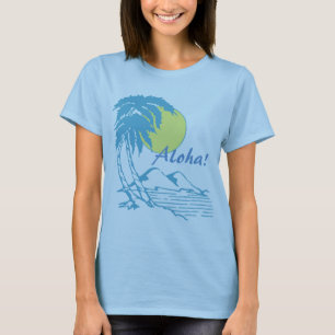 Aloha tropisk hawaiansk design tee shirt