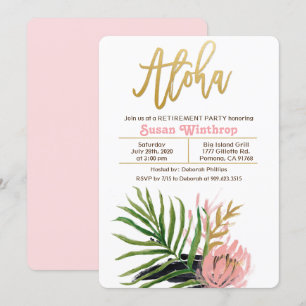 Aloha Tropisk Pensionärsfest Inbjudan