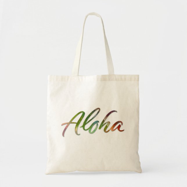 Aloha - Tropisk typografi - Hawaii Hawai'i Natur Tygkasse (Framsidan)