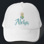 Aloha tropisk vattenfärgananastruckerkeps keps<br><div class="desc">Aloha tropisk vattenfärgananastruckerkeps</div>