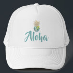 Aloha tropisk vattenfärgananastruckerkeps keps<br><div class="desc">Aloha tropisk vattenfärgananastruckerkeps</div>
