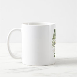 Aloha Tropiska Gröna blad Vita Hibiskus Orkidéer Kaffemugg