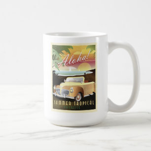 Aloha! Tropiskt paradis för sommar Kaffemugg