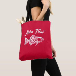 Aloha Trout-Fisherman Stil Cherry Red Tygkasse