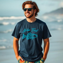 Aloha Trout-Fisherman Stil T Shirt