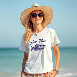 Aloha Trout-Fisherman Stil T Shirt