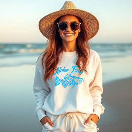 Aloha Trout-Hawaiian-Fisherman Core-Blue T Shirt
