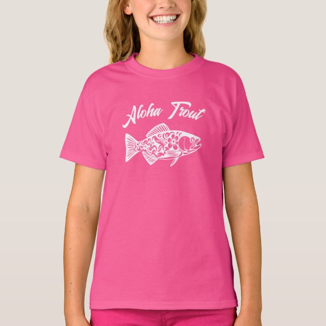 Aloha Trout - Hawaiiansk fiskarstil  T Shirt (Framsida)