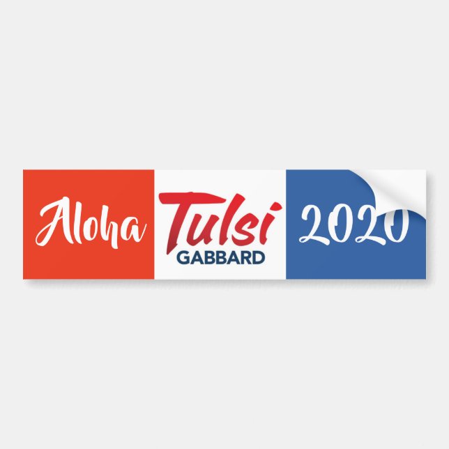 Aloha Tulsi Gabbard 2020 Bildekal (Framsidan)