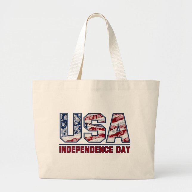 Aloha UUA Hawaiian Patriotic-stranden Bags Jumbo Tygkasse (Framsidan)