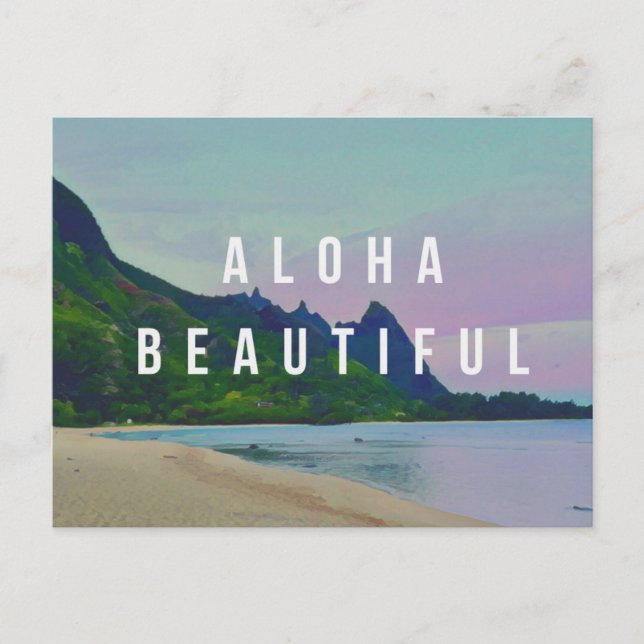 Aloha Vacker, Haena Hawaii vykort (Framsida)