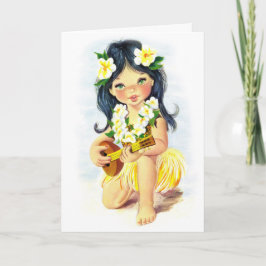 ALOHA valentin - hawaianskt Hula flickakort Helgkort