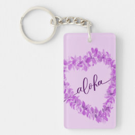 Aloha vattenfärgOrchidLei Keychain