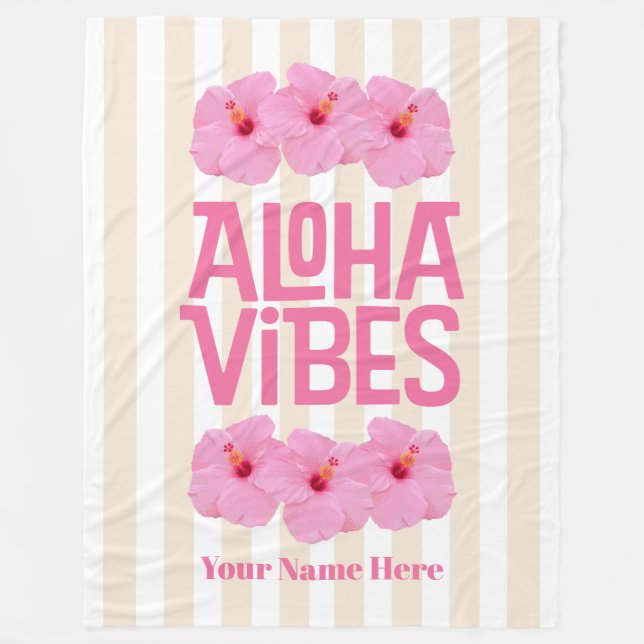 Aloha-vibbar Fleecefilt (Framsidan)