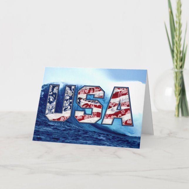 Aloha vinkar USA hälsningkort Kort (Framsida)