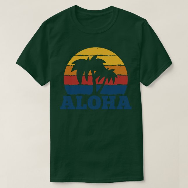 Aloha Vintage Hawaii T Shirt (Design framsida)