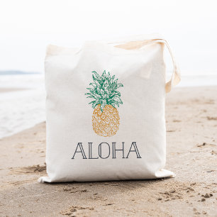 Aloha Vintage Pineapple Tygkasse