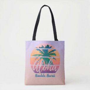 Aloha Vintage Tropical Sunset Anpassade Tygkasse